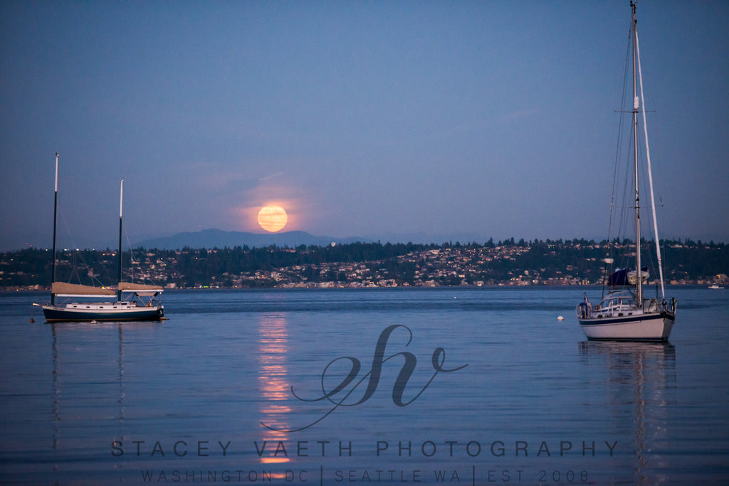 Seattle Under the Super Moon
